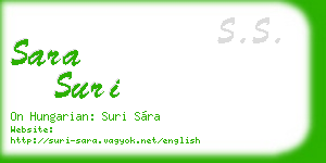 sara suri business card