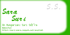 sara suri business card